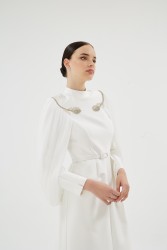 SHOSAN EKRU ELBİSE - Thumbnail