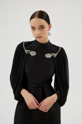 SHOSAN SİYAH ELBİSE - Thumbnail