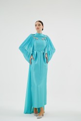 SHOSAN TURKUAZ ELBİSE - Thumbnail