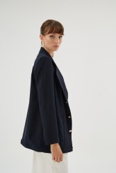 SUHA LACİVERT CEKET - Thumbnail