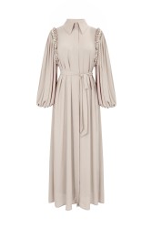 TAYLOR ELBİSE BEJ - Thumbnail