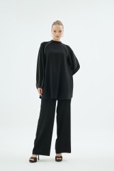 TINA BLUZ SİYAH - Thumbnail