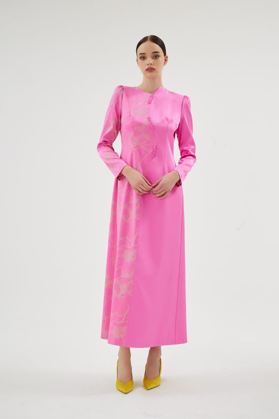 TIRENA PEMBE ELBİSE