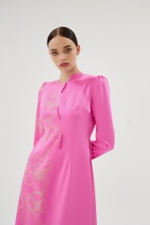 TIRENA PEMBE ELBİSE - Thumbnail