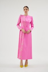 TIRENA PEMBE ELBİSE - Thumbnail