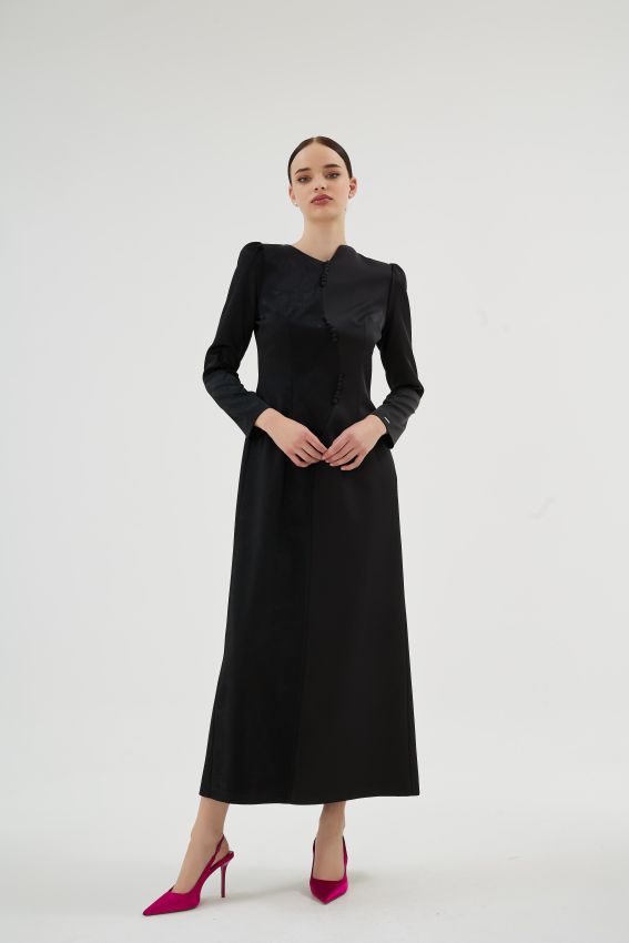 TIRENA SİYAH ELBİSE