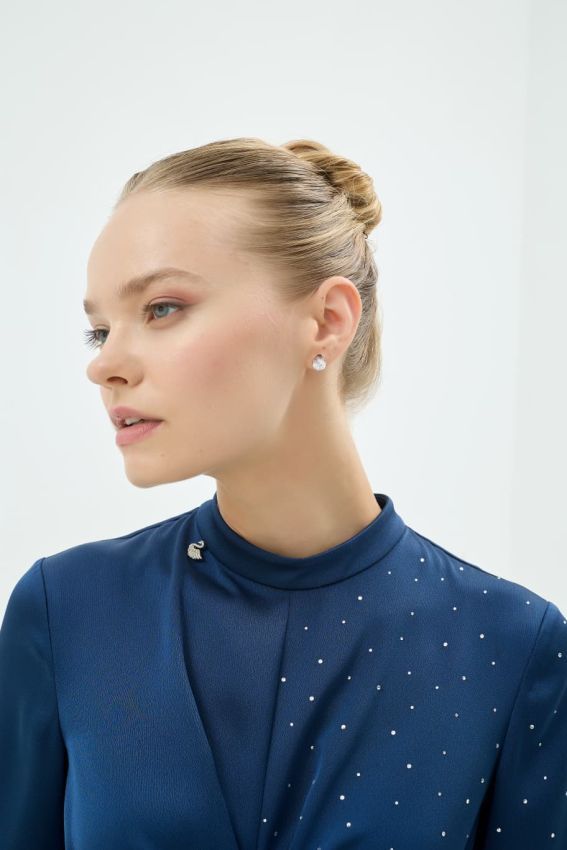 Senna - UMBERTO CRYSTAL ELBİSE LACİVERT