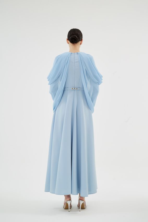 VELORA BEBE MAVİ ELBİSE