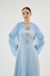 VELORA BEBE MAVİ ELBİSE - Thumbnail