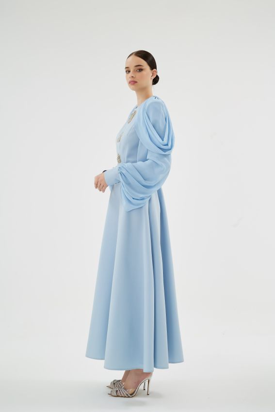 VELORA BEBE MAVİ ELBİSE