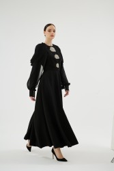 VELORA SİYAH ELBİSE - Thumbnail