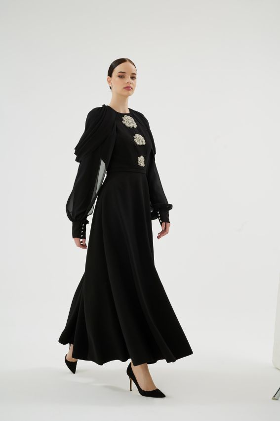  - VELORA SİYAH ELBİSE