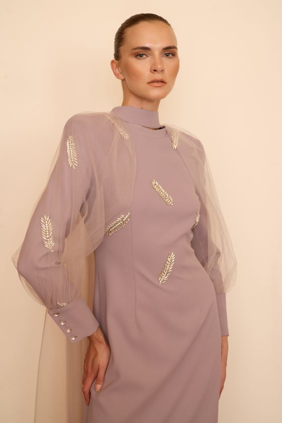 VANESSA ELBİSE GİZEMLİ LİLA