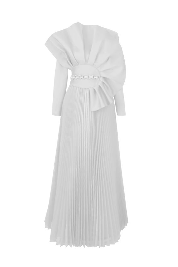  - VIOLANDA DRESS EKRU