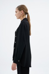 ZALIKA SİYAH BLUZ - Thumbnail