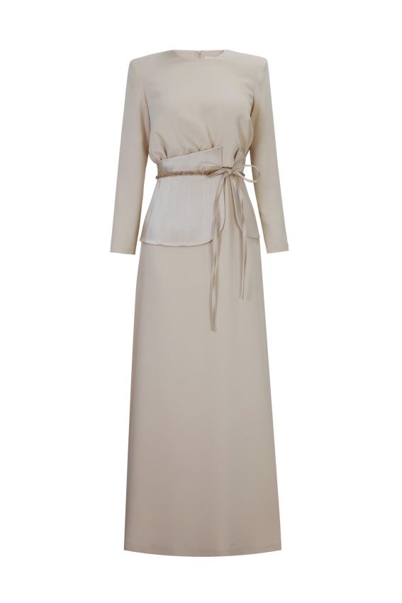 Senna - ZENA DRESS BEJ (1)